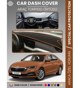 SKODA OCTAVIA A8 (2020-2024) Torpido Örtüsü Ön Göğüs Halı Torpido Koruma Tam Uyum Kaymaz UV Koruma
