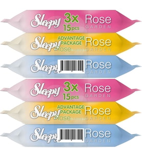 Sleepy Islak Havlu Cep Mendil 15 Yaprak (6 Lı Set) Rose/Garden (2PK*3) 90 Yaprak