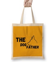 The Dogfather Funny, Cute Dog Father Dad Owner Pet Doggo Pup Fun Humor Bez Çanta Uzun Saplı