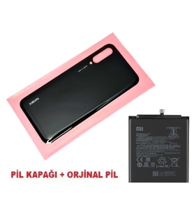 Tkgz Xiaomi Mİ A3 Arka Pil Batarya Kapağı + PİL (CAM) SİYAH