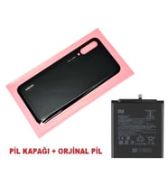 Tkgz Xiaomi Mİ A3 Arka Pil Batarya Kapağı + PİL (CAM) SİYAH