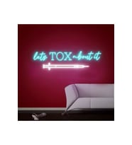 lets TOX about it Yazılı ve Şekilli Neon Tabela