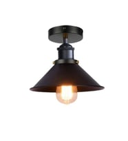 MYLİGHTS  RETRO  RUSTİK VİNTAGE  METAL AVİZE ARMATÜR   22 CM EN (Siyah)