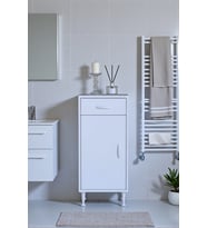 Eliusta Fre 40 cm Çok Amaçlı Dolap 1 Raflı Tek Çekmeceli Banyo Mutfak Dolabı 40x88x32,5 cm Organizer Dolap (Beyaz)