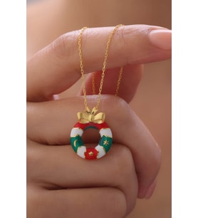 925 Ayar Gümüş Noel Charm Kolye