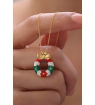 925 Ayar Gümüş Noel Charm Kolye