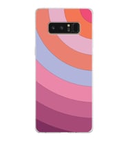 Samsung Galaxy Note 8 Kapak Renk Cümbüşü Tasarımlı Şeffaf Silikon Kılıf