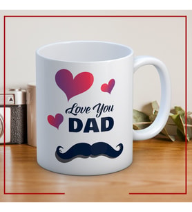 Love You Dad Baskılı Babalar Günü Kupa Bardak