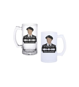 Ghostbastır Design Peaky Blinders Kulplu Bira Bardağı Buzlu veya Şeffaf Seçenekli 0179
