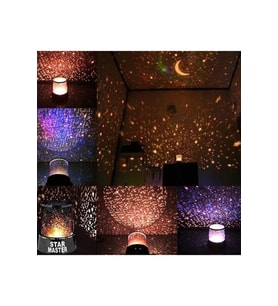 Gökyüzü Teması LED Gece Lambası, USB ile Çalışan, Sıcak Atmosfer Yaratan (Krem)