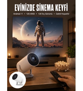 USB ve Kablosuz Bağlantı Özellikli 5000 Saat Ampul Ömürlü Projeksiyon Yeni Nesil