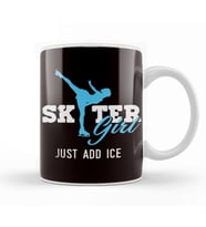 Skater Girl Just Add Ice Skating Figure Winter Sports Kupa Bardak Porselen