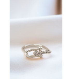 Silver Ayarlanabilir Tiffany Zirkon Taşlı Yüzük