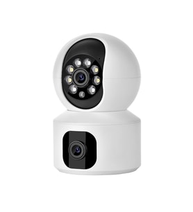 Full Hd Çift Kameralı 360° 1080p Smart Lp Gece Görüşlü Akıllı Kamera (Beyaz)