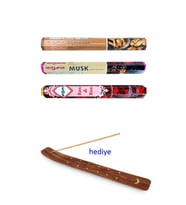 Northcity 3 Paket 20 Çubuklu Tütsü Musk - Wood - Red Rose - Kayık Hediyeli