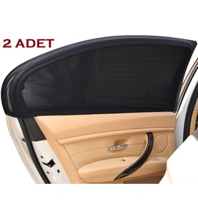 2 Adet Oto Cam Güneşlik Araba Gölgelik Perde Araç İçi Yan Cam Pencere Güneşliği Arka Yan Cam Kılıfı Örtüsü (Standart)