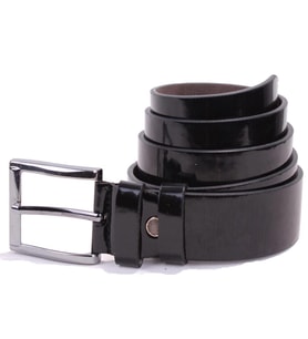 Dagoster DMK26-355 Siyah Rugan 4 cm Suni Deri Erkek Kemer
