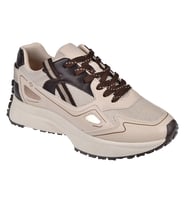Sms Bağcıklı Kadın Spor Ayakkabı Sneaker SMS-83191 BEJ KAHVE