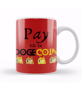 Pay Me In Dogecoin Kupa Bardak Porselen
