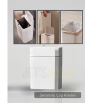 Sensörlü Çöp Kovası Pilli Çöp Kutusu Hareket Algılıyıcı Banyo Mutfak Çöp Atık Kutusu