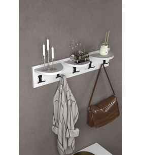 Askılık Duvar Elbise Askılığı Portmanto Beyaz 80 Cm
