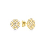 925 Ayar Gold Zirkon Taşlı Gümüş Küpe