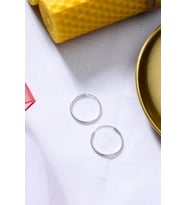 925 Ayar Gümüş Halka Küpe 1,2 mm - 18 mm