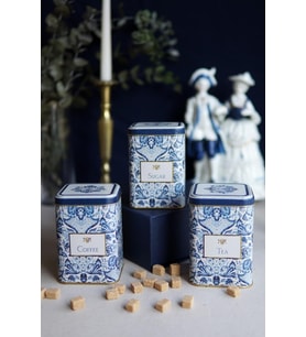 Erb25t6 Kare Metal Saklama Kabı 87x87x125 3'lü Set (Azulejos)