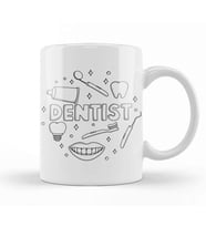 Dentist Diş Kupa Bardak Porselen