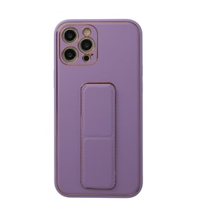 Apple İphone 12 Pro Kılıf Coco Deri Standlı Kapak - Lila