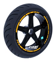 Taksi Sarısı Moto GP Stili Jant Şeridi Sticker Reflektif, Floresan, Özel Renkler