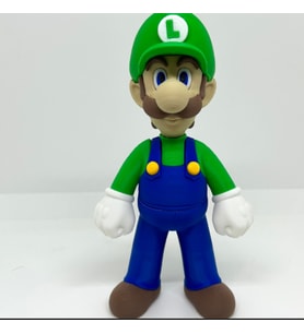 Luigi Figürü - Süper Mario Kardeşler 3D Baskı Karakter Biblo