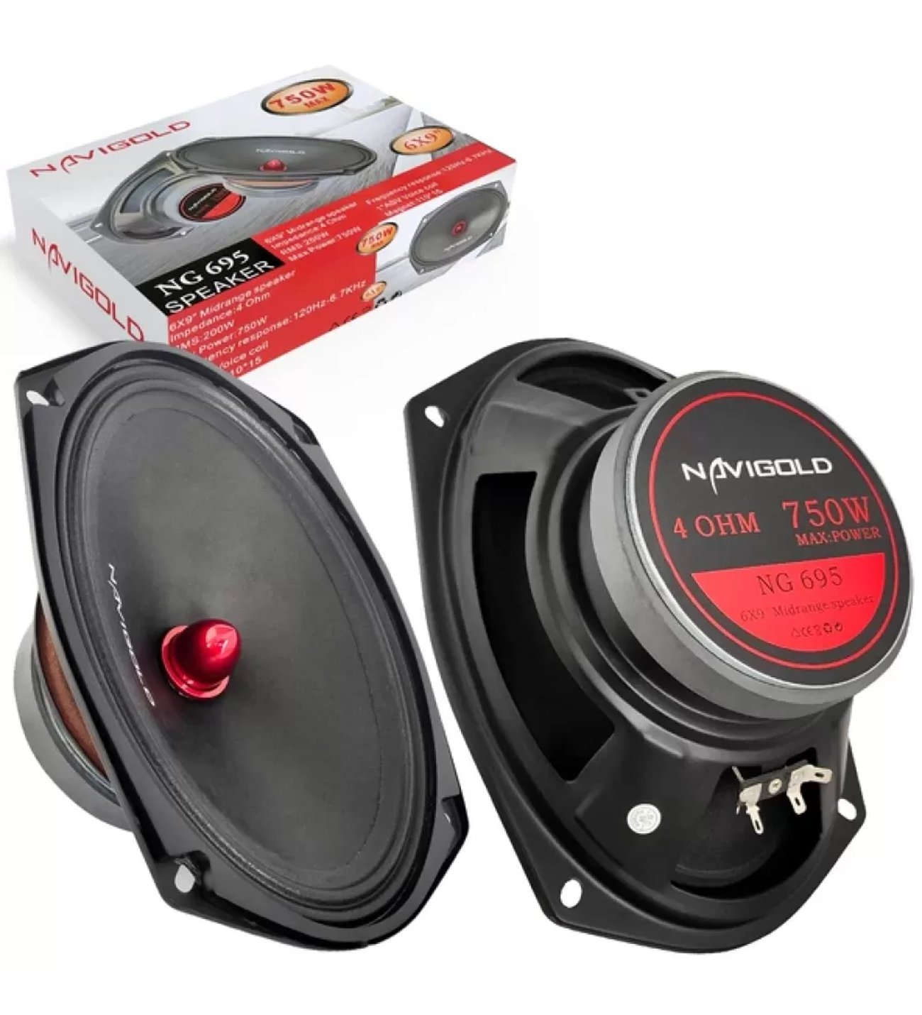 Navigold Midrange NG-695 Oval Kayık 650 Watt 2 Adet