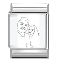 İtalyan Charm çelik bileklik resim ve fotoğraf baskısı yapılır charma 1 adet fotoğraf baskılı charm (Çok Renkli)