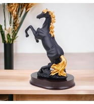 Lüks Modern Sanat Reçine At Biblo Heykel Ev Ofis Hediyesi Vitrin Konsol Süsü Dekoratif Obje 20 cm. (Çok Renkli)