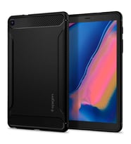 Spigen Galaxy Tab A 8.0 (2019) ile Uyumlu With S Pen SM-P200/P205 models only Rugged Armor Black (Siyah)