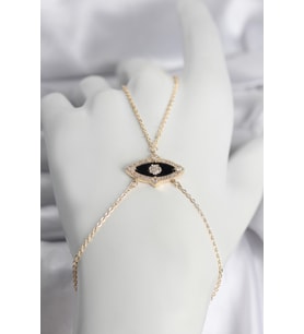 Pirinç Göz Model Gold Renk Zirkon Taşlı Kadın Şahmeran 5886 - SSSSSS1322-8640