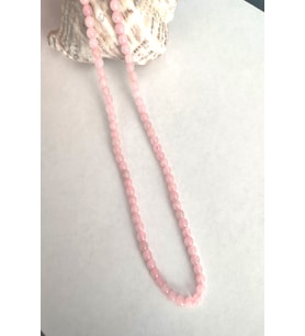 4 mm Pembe Kuvars Doğaltaş Kolye