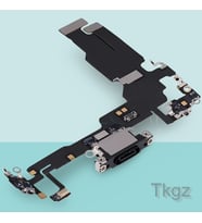 Apple İphone 15 Full Şarj Soketi Filmi FLEX (SİYAH)