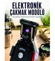 Şarjlı Çalışan El Feneri Elektronik Çakmak Emniyet Kemeri Kesici ve Tornavida Uçlu