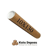10x130 cm Kapaklı Silindir Postüp Rulo Gönderi Kutusu