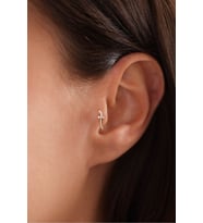 14 Ayar Altın Şans Kılıç Taşlı Tragus Küpe