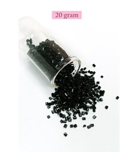 Kesme Cam Boncuk 2mm - 20 Gram - Siyah -BNC312