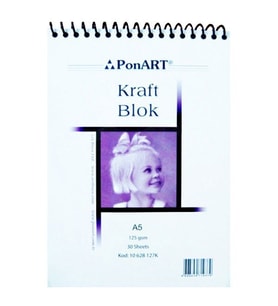 Ponart Kraft Blok Spiralli 125 gr. 30 Sayfa A5 
