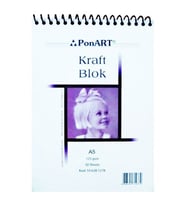 Ponart Kraft Blok Spiralli 125 gr. 30 Sayfa A5 