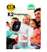 4K HD Bluetooth Android 11 9750mAH Projeksiyon, Sinema Açık ve Taşınabilir