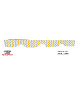 TENTE Salıncak Tentesi Gölgelik 3 Kişilik Tente Gölgelik 200x130 CM-SARIGRİZİKZK