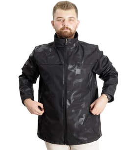 Mode XL Büyük Beden Erkek Waterproof Softshell 23232 Siyah
