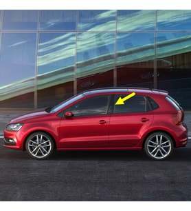 VW Polo 2015-2017 Sol Kapı Orta B Direği Kaplaması Siyah 6R4853289A