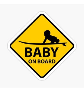 Araçta bebek var Baby On Board Sticker Yapıştırma 19CM md4